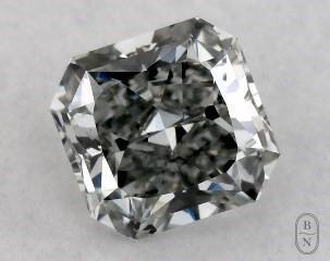 This square radiant cut 0.32 carat Fancy Gray color si2 clarity has a diamond grading report from GIA